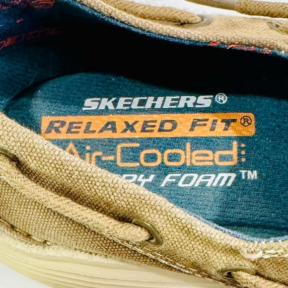 ๐ฉท SKETCHERS RELAXED FUT AIR-COOLED MEMORY FOAM TAN CANVAS DECK BOAT SHOE SIZE 8 - Picture 13 of 13